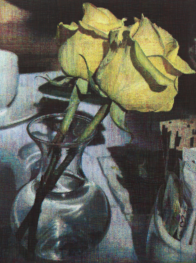 Asher Liftin Yellow Roses, 2023 Acrylic ink and acrylic paint on canvas 78 3/4 x 59 in 200 x 150 cm (ALI23.002)