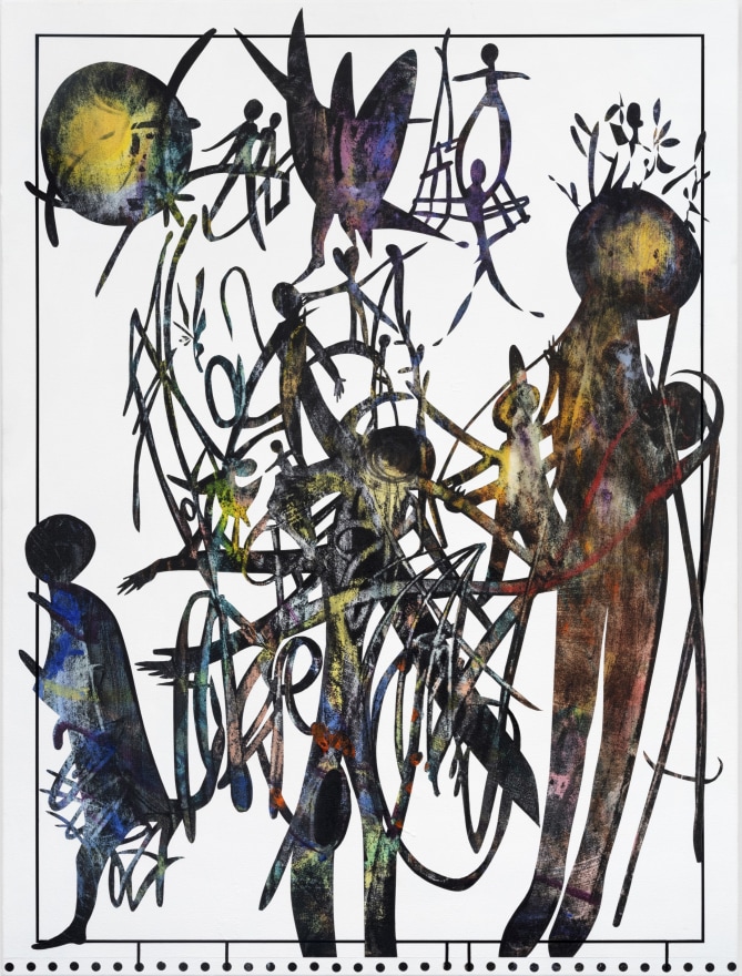 Ana Villagomez A Spy in the House of Love, 2025 Signed, titled, and dated on verso Acrylic and flashe on canvas 40 x 30 in 101.6 x 76.2 cm (AVI25.008)