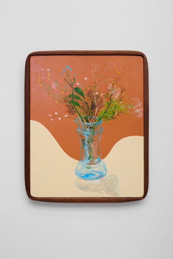 Karel Dicker Ochre Room, 2025 Acrylic on Belgian linen with Meranti frame 21 1/2 x 17 1/4 in 54.6 x 43.8 cm (KDI25.016)