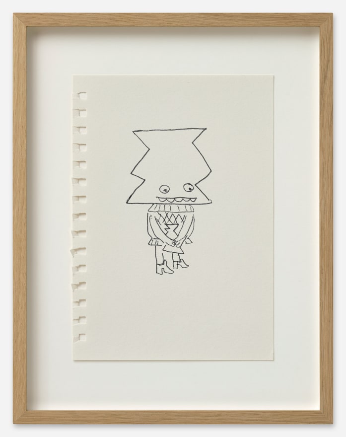 Stefan Rinck Untitled, 2022 Ink on drawing notebook paper 8 1/4 x 5 1/2 in (unframed) 21 x 14 cm (unframed)&nbsp; 11 3/4 x 9 1/8 x 1 1/8 in (framed) 30 x 23 x 3 cm (framed) (SRI22.030)