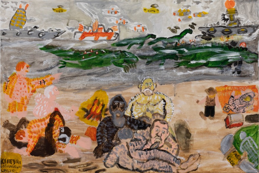 Raynes Birkbeck, Beach Plus the Fleet, 2020. Oil and acrylic on canvas, 24 x 36 in, 61 x 91.4 cm (RBI20.018)