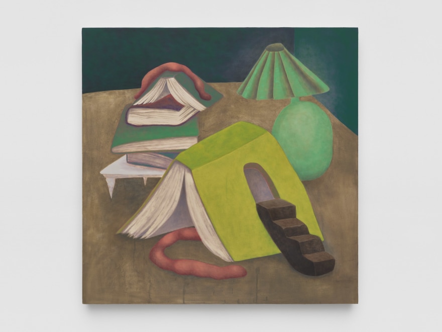 Ginny Casey Book as Shelter, 2022 Oil on canvas 45 x 45 in 114.3 x 114.3 cm (GCA22.016)