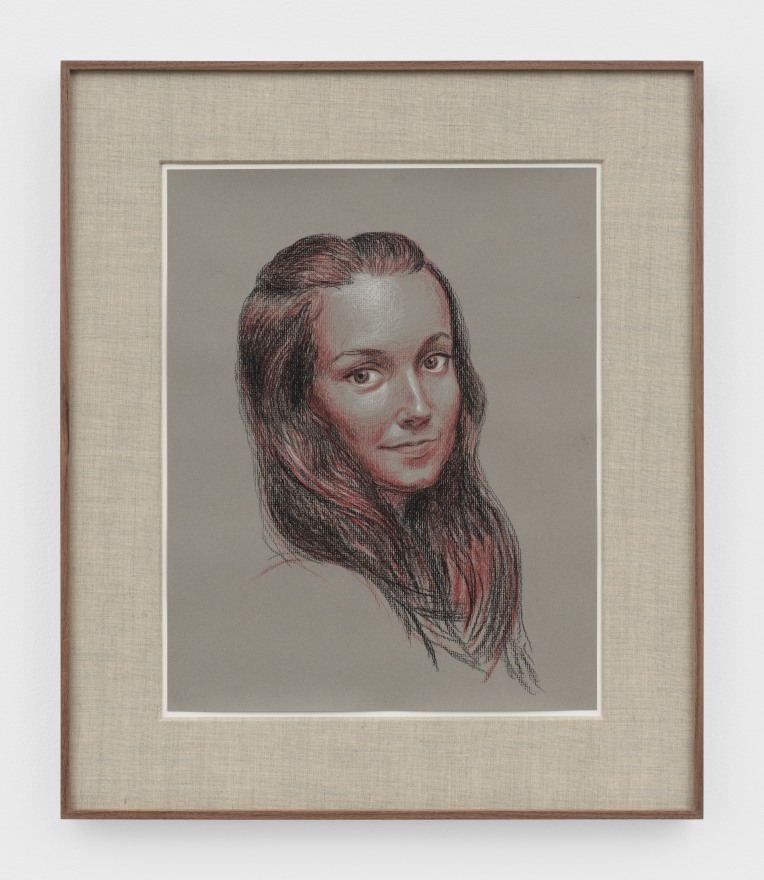 Jansson Stegner Madalene, 2022 Conte and chalk drawing on paper 25 1/2 x 21 1/2 x 1 1/2 in (framed)  64.8 x 54.6 x 3.8 cm (framed) (JAS22.021)