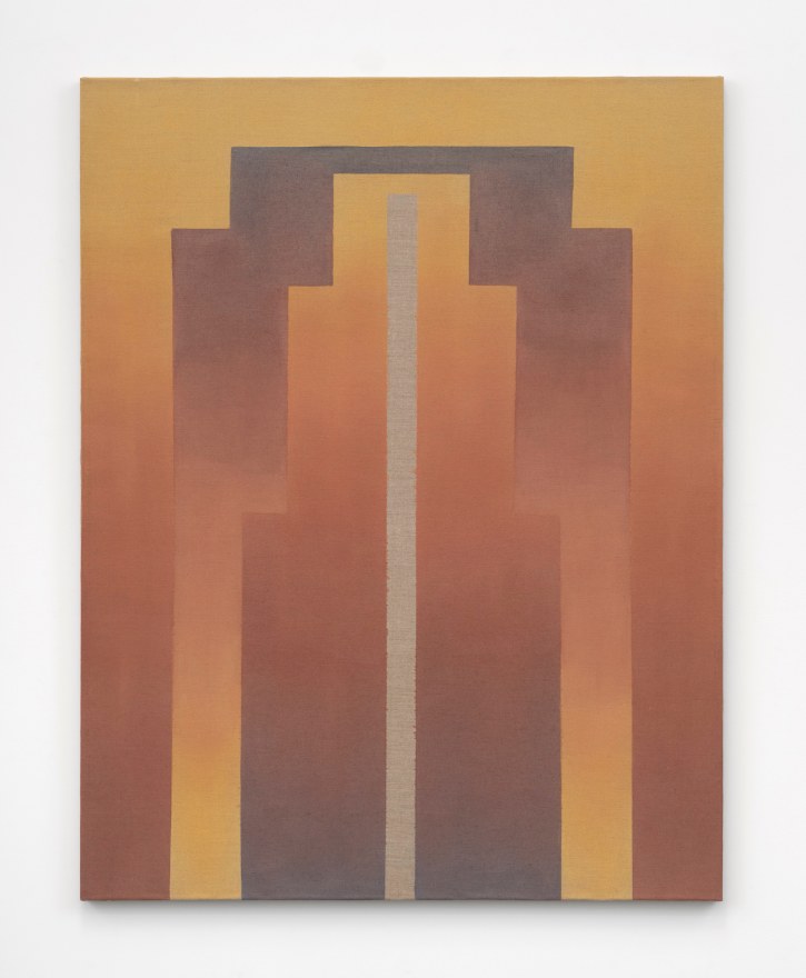 Rachel Garrard Tower, 2022 Rock powder pigment on linen 65 x 50 in 165.1 x 127 cm (RGA24.011)