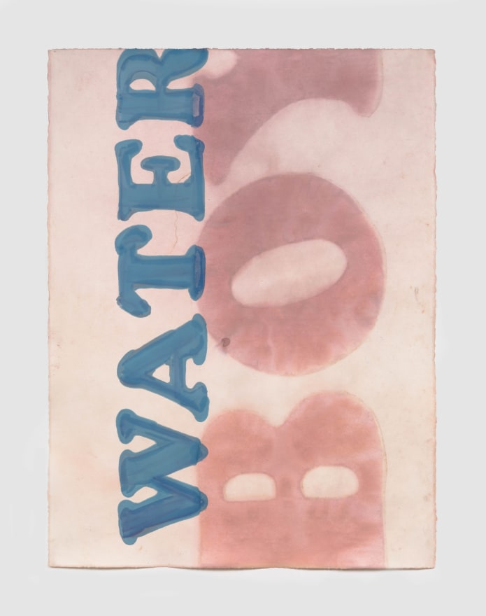 Nicolas Shake WATER BOY, 2023 Dye on paper, weathered 33 1/8 x 25 5/8 in (framed) 84 x 65 cm( framed) (NSH23.006)
