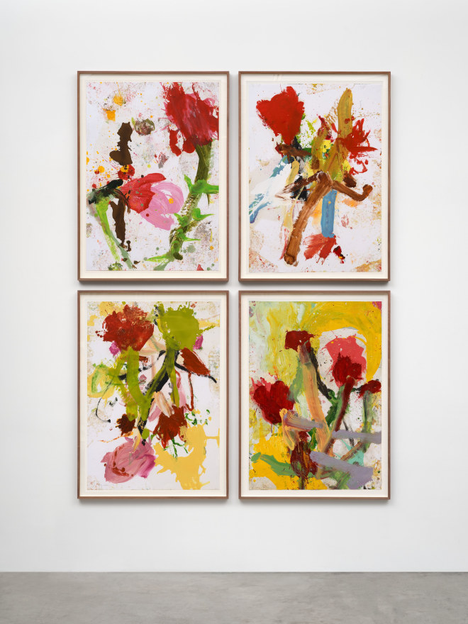 Jorge Galindo Sacromonte 18, 54, 60, 84, 2022 Oil on paper Suite of 4  43 3/4 x 32 in (each) 111.1 x 81.3 cm (each) (JGA22.028)