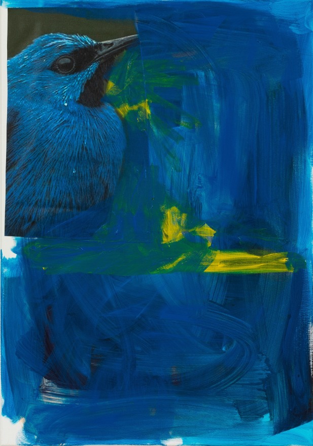 Peter Bonde ANGRY BIRD - I HATE MYSELF AND I WANT TO DIE, 2021 Mixed media on canvas 39 3/8 x 27 1/2 in 100 x 70 cm (PB21.003)