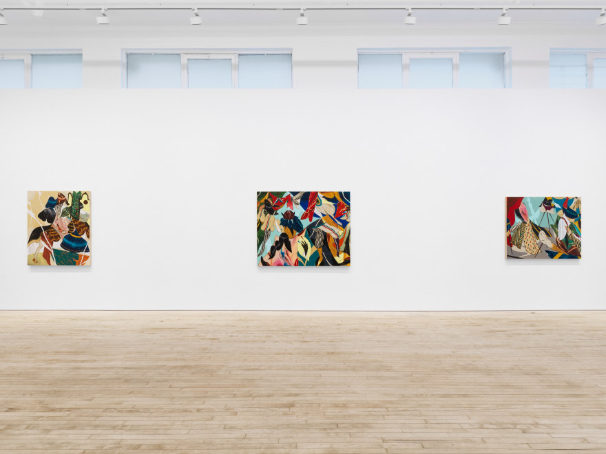 Installation view of Kenichi Hoshine, And There Came a Storm Beneath a Cutthroat Moon, Nino Mier Gallery, Tribeca, May 16 – June 14, 2025