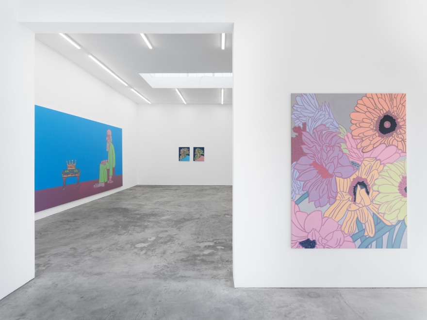 Installation view of Hubert Schmalix, Eyes Upon...., (February 11 - March 11, 2023). Nino Mier Gallery Two, Los Angeles.