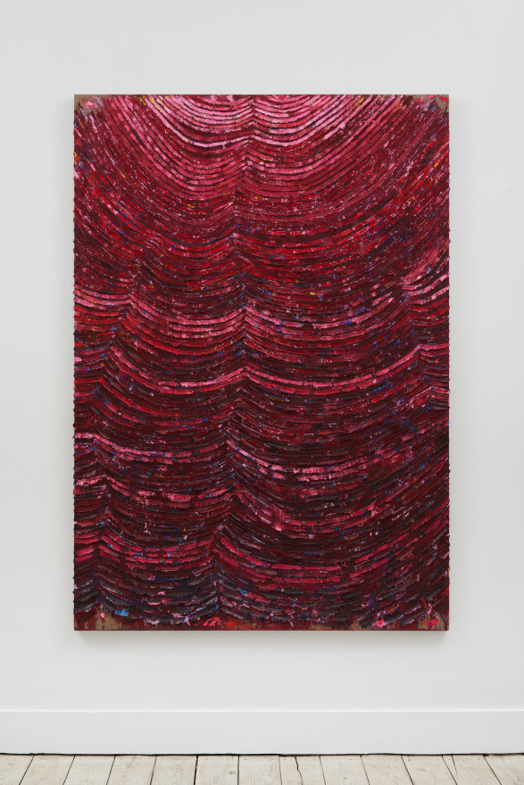 Andrew Dadson Red , 2023 Oil and acrylic on linen 73 x 51 1/2 x 2 1/2 in 185.4 x 130.8 x 6.3 cm (ADA23.017)