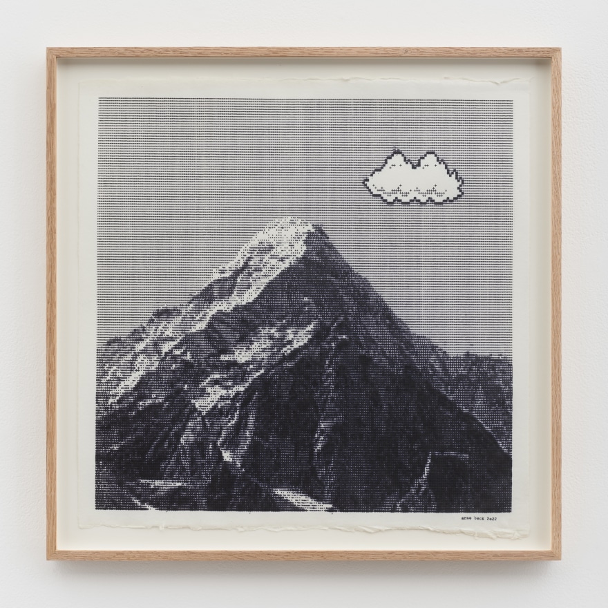 Arno Beck Untitled, 2022 Typewriter drawing on paper 20 3/4 x 20 3/4 x 1 1/4 in (framed) 52.7 x 52.7 x 3.2 cm (framed) (ABE22.003)