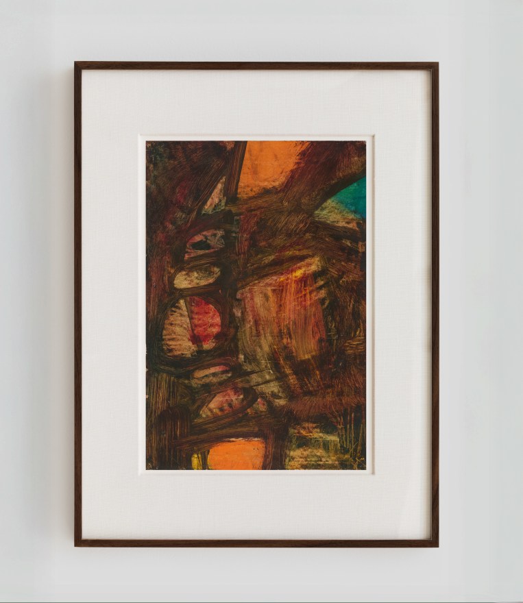 Albert Irvin Untitled, 1962 Signed &amp; dated on recto Oil on paper laid on board 28 3/8 x 20 7/8 in (framed) 72 x 53 cm (framed) (AIR25.043)