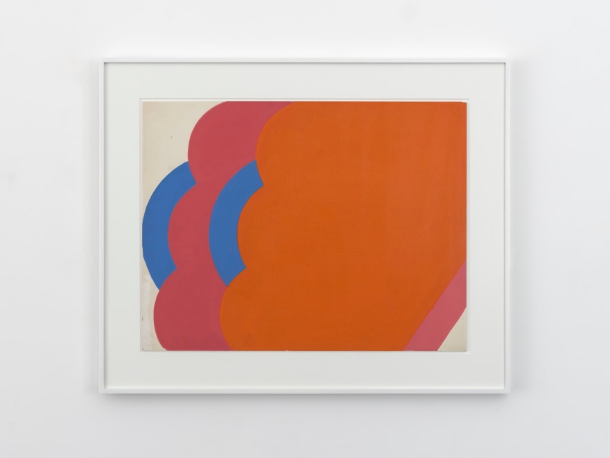 Georg Karl Pfahler Untitled (Tex Series), 1963 Signed and dated on recto Estate stamp on verso Gouache on paper 19 3/4 x 25 5/8 in 50 x 65 cm (GKA25.013)