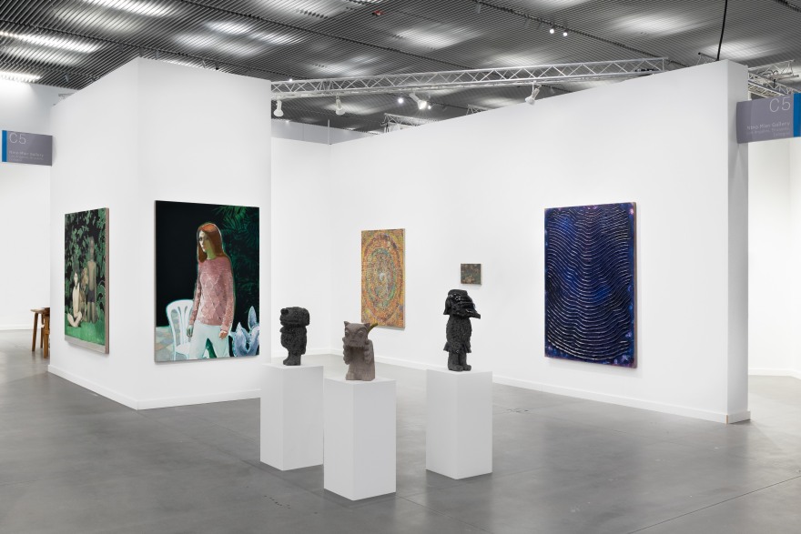 Installation View of Nino Mier Gallery at Frieze New York, 2021