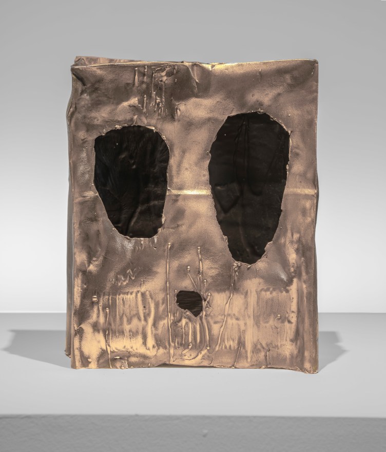 Jon Pylypchuk ghost bag #1, 2023 Bronze 10 x 8 x 4 in 25.4 x 20.3 x 10.2 cm (JPY23.006)