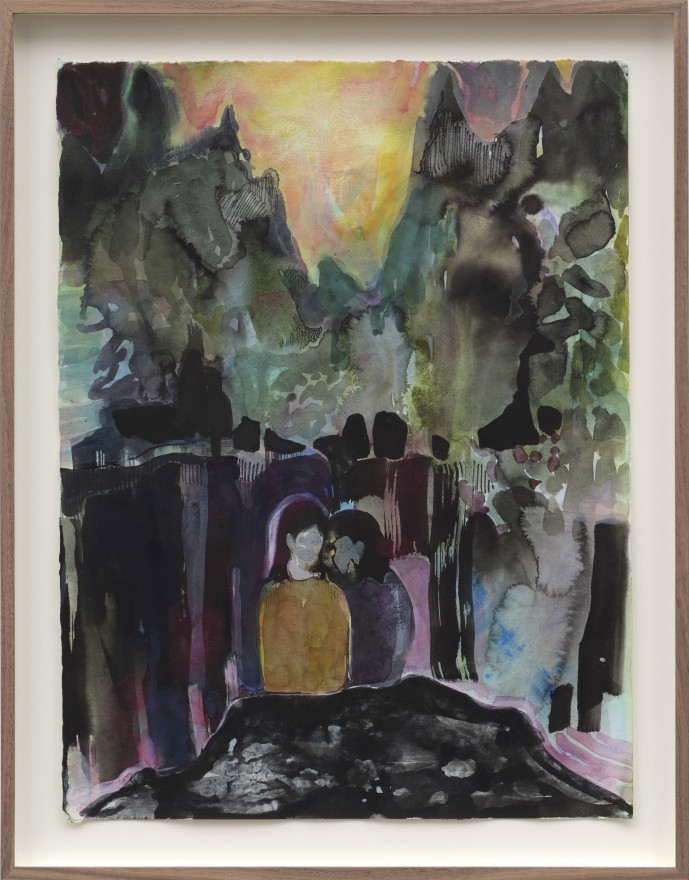 Koshiro Akiyama Untitled, 2021 Watercolor and ink (Sumi) on paper 19 1/2 x 15 1/2 x 1 1/2 in (framed) 49.5 x 39.4 x 3.8 cm (framed) (KAK23.008)
