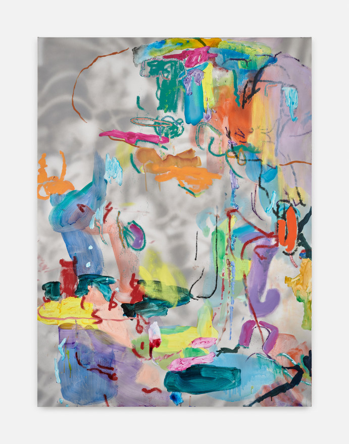 Antwan Horfee blob shelf in grandma&rsquo;s home, 2022 Acrylic on canvas 68 7/8 x 51 1/8 in 175 x 130 cm (HOR22.009)
