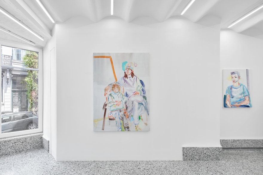 Installation view of Gerlind Zeilner, Touch Point, (June 25 - July 30, 2022). Nino Mier Gallery Brussels Annex