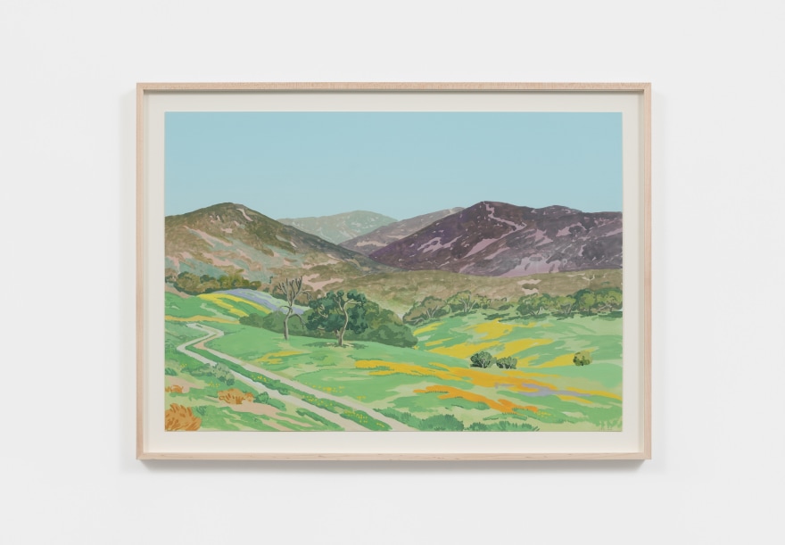 Jake Longstreth Springtime in Southern California (After Granville Redmond) #6, 2022 Oil on paper 16 1/2 x 22 1/2 x 1 1/2 in (framed) 41.9 x 57.1 x 3.8 cm (framed)&nbsp; 14 x 20 in (unframed) 35.6 x 50.8 cm (unframed) (JLO22.008)