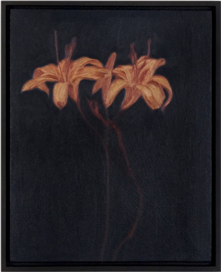 Alexandria Tarver nights, 86, 2025 Signed, titled, and dated on verso Oil on panel 14 3/8 x 11 3/8 in (framed) 36.5 x 28.9 cm (framed) (ATA25.029)