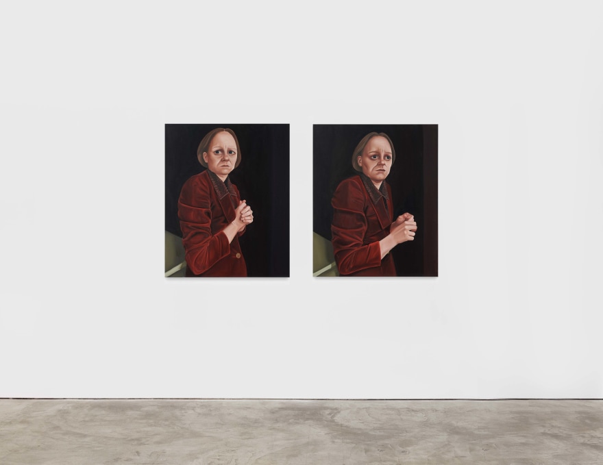 Madeleine Pfull Red Velvet I &amp; II, 2021 Oil on canvas 39 3/8 x 31 1/2 in (each) 100 x 80 cm (each) (MP21.002)