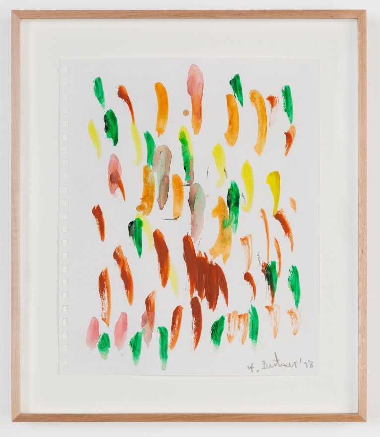 Andr&eacute; Butzer, Untitled, 2018, Watercolor and graphite on paper, 12 x 9 3/4 in (30.5 x 24.8 cm), AB18.050