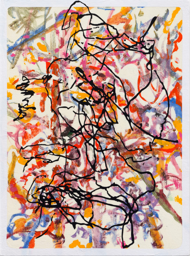 Ana Villagomez Low smokes roll, 2025 Signed, titled, and dated on verso Acrylic and Flashe on canvas over panel 24 x 18 in 61 x 45.7 cm (AVI25.019)