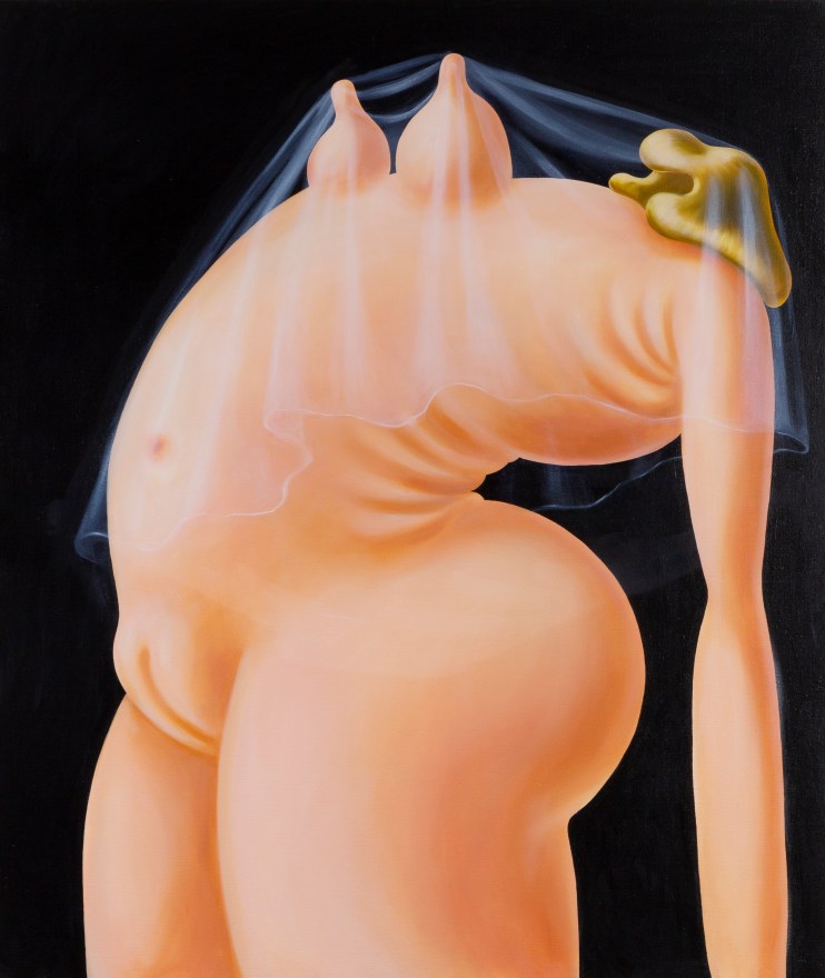 Louise Bonnet Arched Back Veiled Nude, 2019 Oil on linen 66 x 56 in 167.6 x 142.2 cm (LB19.010)