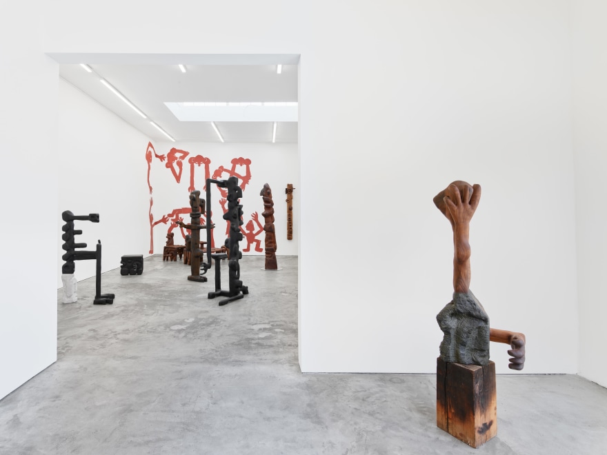 Installation view of Casey McCafferty, Power of Myth, (June 4 - July 9, 2022). Nino Mier Gallery Two, Los Angeles