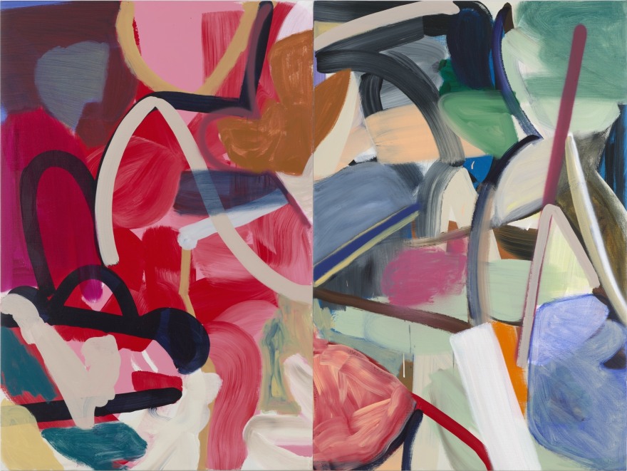 Liliane Tomasko POEM THING (so that it, now bound in and now embracing, grows alternately stone in you and star), 2025 Acrylic and acrylic spray on linen 60 x 80 in 152.4 x 203.2 cm (LTO25.019)