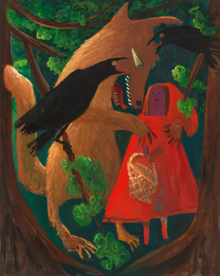 Kyle Staver Red Ridinghood, 2024 Oil on linen 70 x 56 in 177.8 x 142.2 cm (KST24.005)