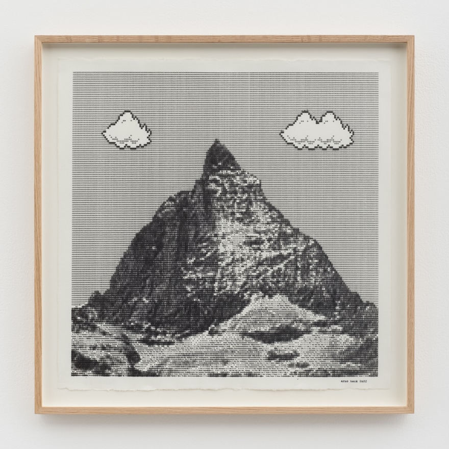 Arno Beck Untitled, 2022 Typewriter drawing on paper 20 3/4 x 20 3/4 x 1 1/4 in (framed) 52.7 x 52.7 x 3.2 cm (framed) (ABE22.016)
