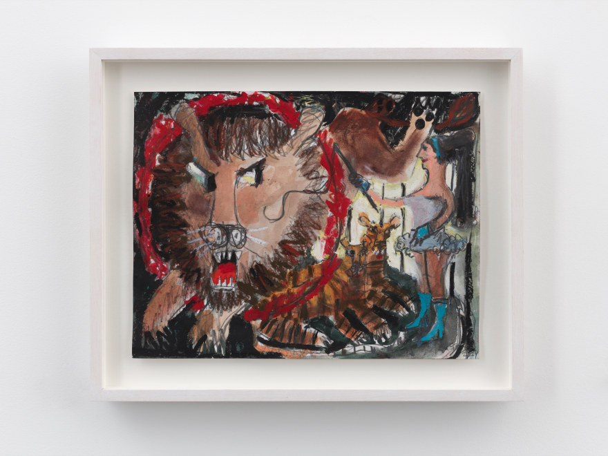 Kyle Staver Ring of Fire, 2024 Oil on paper 10 3/4 x 13 1/4 in (framed) 27.3 x 33.7 cm (framed) (KST24.027)