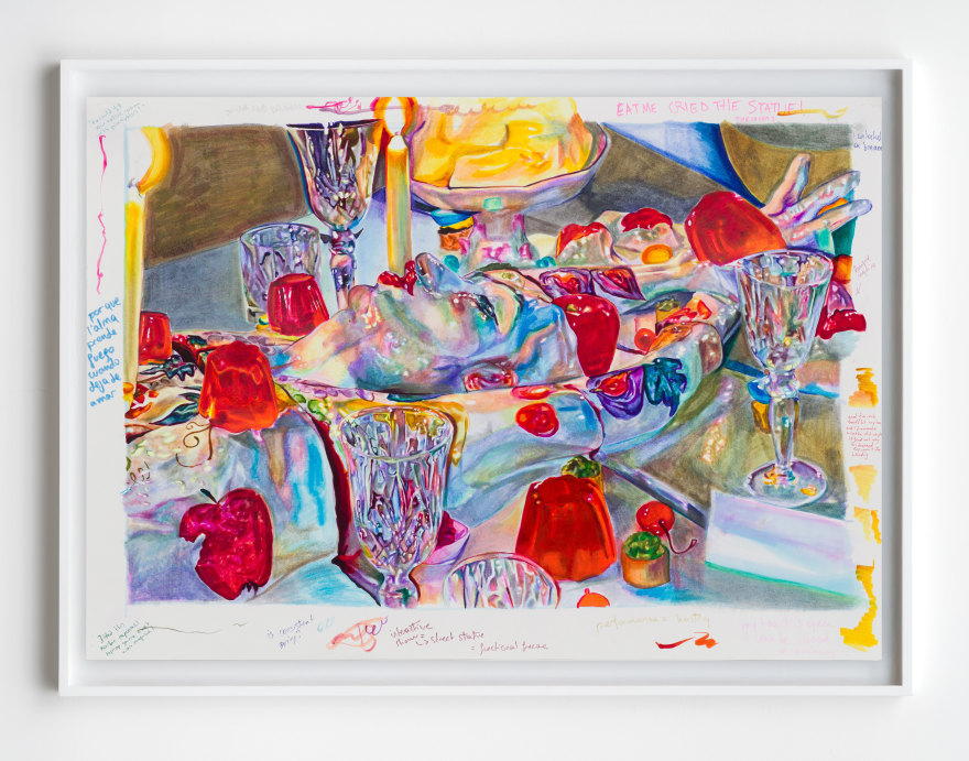 Giulia Messina The lover, 2025 Markers and ink on paper 23 3/8 x 33 1/8 in 59.3 x 84 cm (GME25.023)