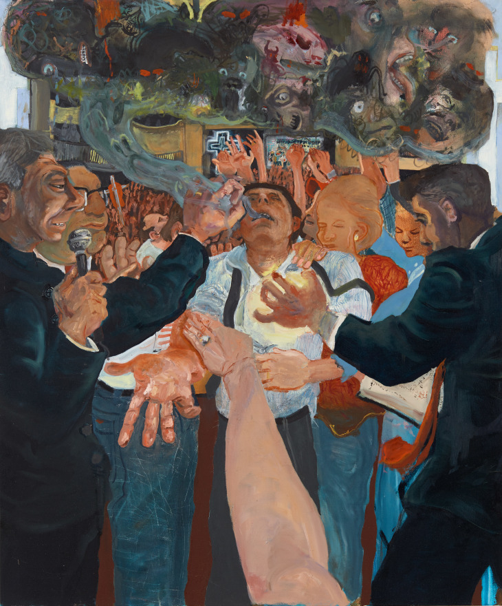 Celeste Dupuy-Spencer  Through the Laying of the Hands (Positively Demonic Dynamism), 2018 Oil on linen 48 x 40 in&nbsp; 121.9 x 101.6 cm  (CDS18.035)