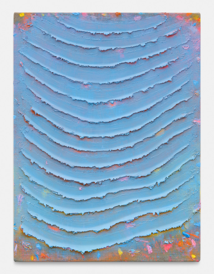 Andrew Dadson Blue Pink Wave (14), 2020 Oil and acrylic on linen 24 x 18 x 2 1/2 in 61 x 45.7 x 6.3 cm (ADA20.004)
