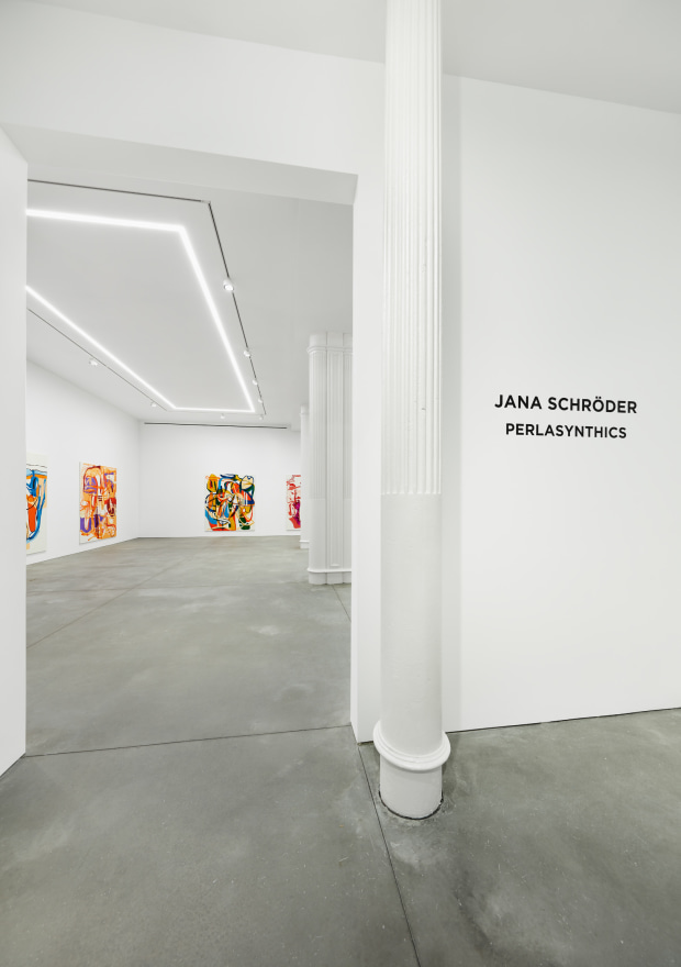 Installation view of Jana Schr&ouml;der, PERLASYNTHICS, (January 28 - February 25, 2023). Nino Mier Gallery, New York.