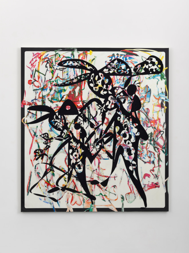 Ana Villagomez Living All Over You, 2025 Signed, titled, and dated on verso Acrylic and flashe on canvas 64 x 58 in 162.6 x 147.3 cm (AVI25.014)