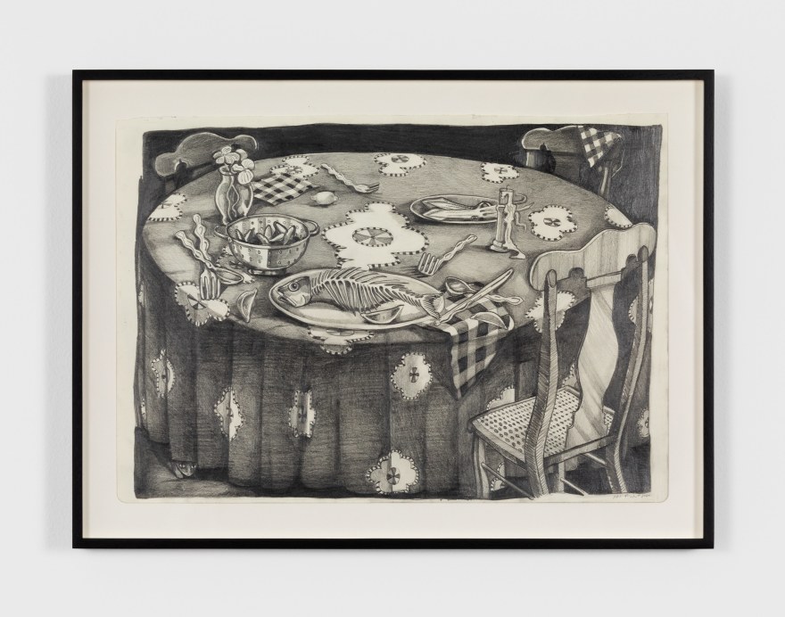 Nikki Maloof Table Study, 2020 Graphite on paper 12 x 18 in (TBC) 30.5 x 45.7 cm (NMA20.005)