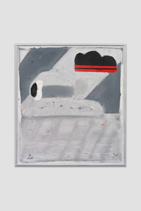 Nel Aerts Silver Landscape, 2022 Oil stick, glitter, oil, and spray paint on paper in artist-made frame 32 5/8 x 29 7/8 in 83 x 76 cm (NAE23.003)