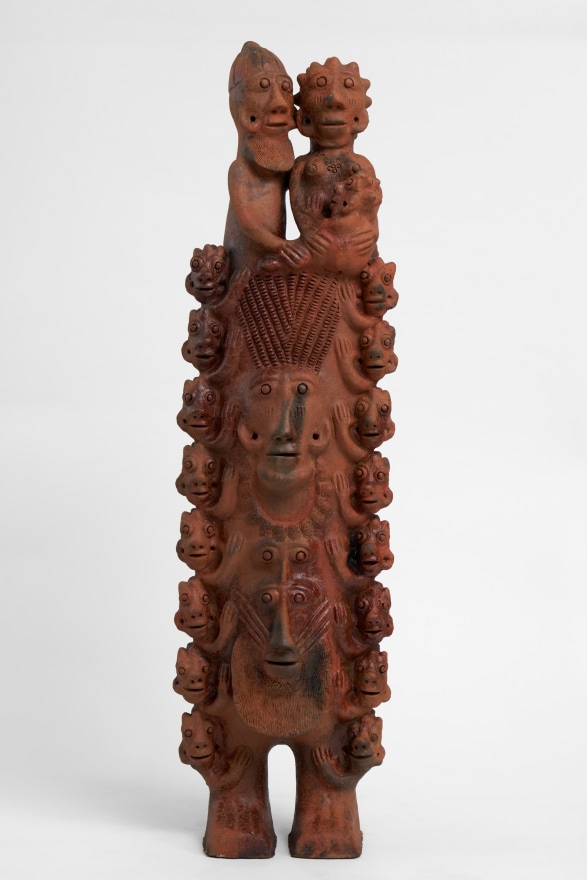 Seyni Awa Camara Untitled, 2021 Fired clay 63 x 15 3/4 x 11 3/4 in 160 x 40 x 30 cm (SAW22.001)