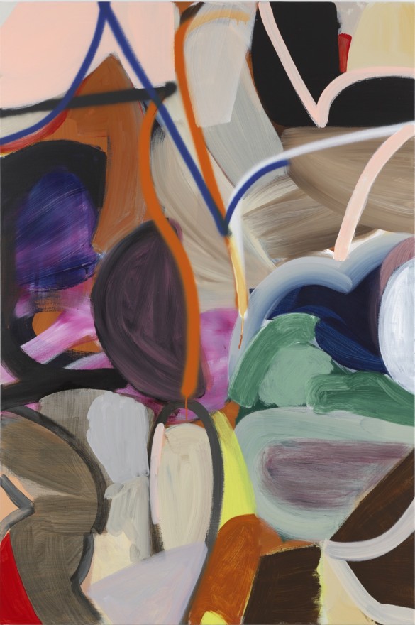 Liliane Tomasko POEM THING (you watch: and the lands divide from you), 2025 Acrylic and acrylic spray on linen 75 x 50 in 190.5 x 127 cm (LTO25.024)