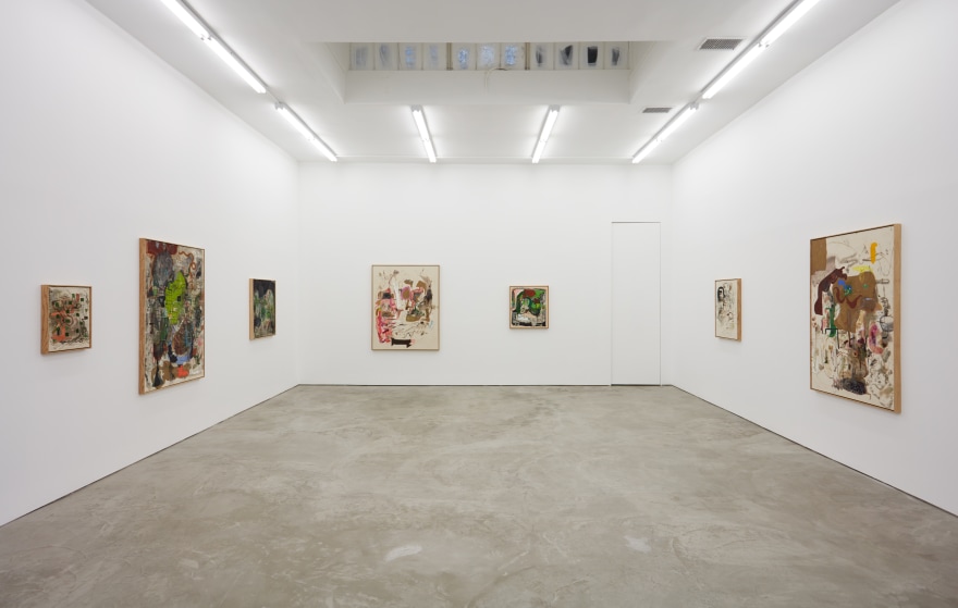 Installation view of Michael Bauer: Soft Paintings (Bearnaise) (January 27 &ndash; March 11, 2017), Nino Mier Gallery, Los Angeles