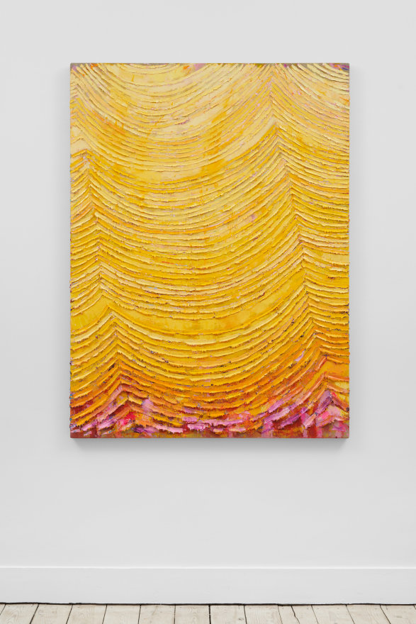 Andrew Dadson Yellow , 2023 Oil and acrylic on linen 62 1/4 x 46 1/4 x 2 1/2 in 158.1 x 117.5 x 6.3 cm (ADA23.018)