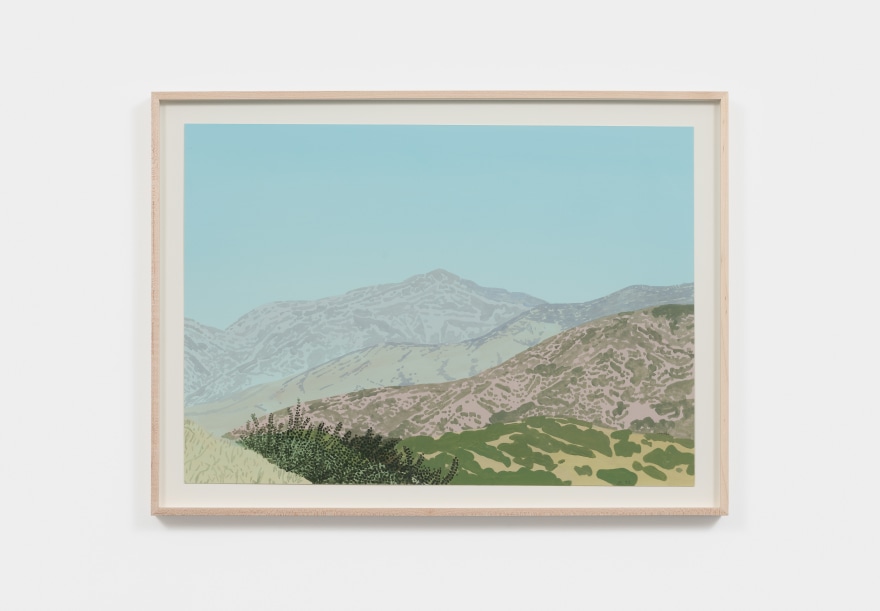 Jake Longstreth San Dimas Canyon #3, 2022 Oil on paper 16 1/2 x 22 1/2 x 1 1/2 in (framed) 41.9 x 57.1 x 3.8 cm (framed)&nbsp; 14 x 20 in (unframed) 35.6 x 50.8 cm (unframed) (JLO22.014)