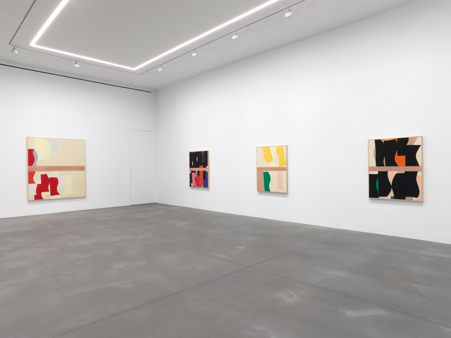 Installation view of Ethan Cook, How the World Becomes World | Nino Mier New York (January 12 - February 24, 2024)