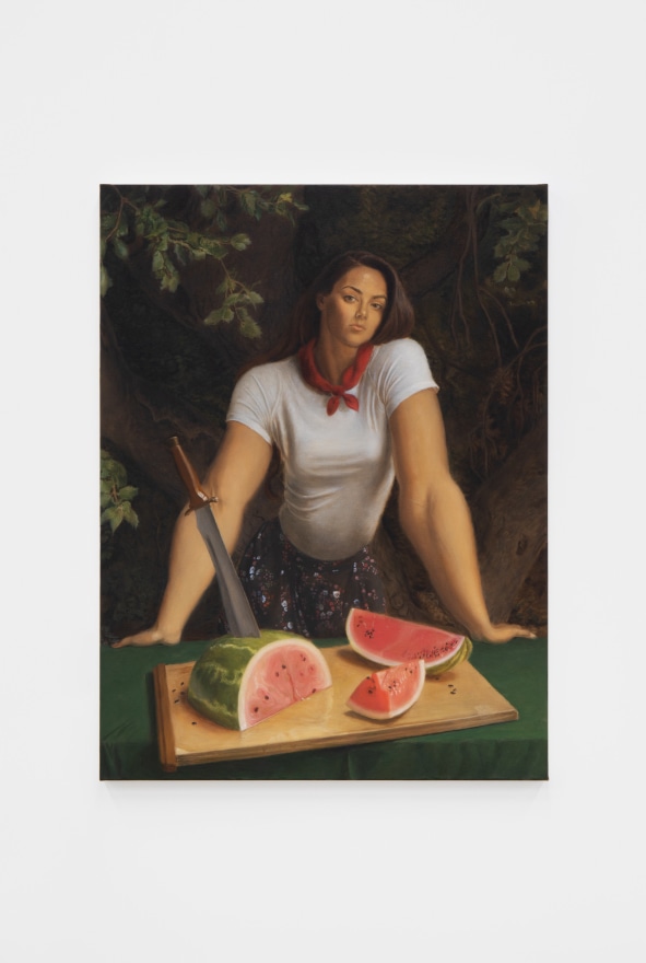 Jansson Stegner Watermelon, 2021 Oil on linen 48 x 36 in 121.9 x 91.4 cm (JAS21.004)