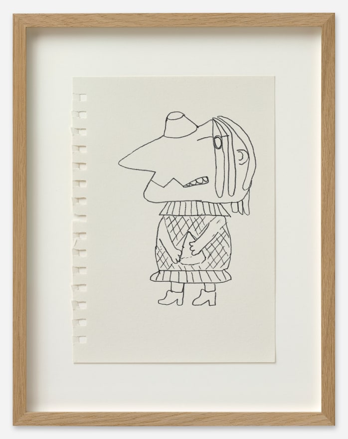 Stefan Rinck Untitled, 2022 Ink on drawing notebook paper 8 1/4 x 5 1/2 in (unframed) 21 x 14 cm (unframed)&nbsp; 11 3/4 x 9 1/8 x 1 1/8 in (framed) 30 x 23 x 3 cm (framed) (SRI22.038)