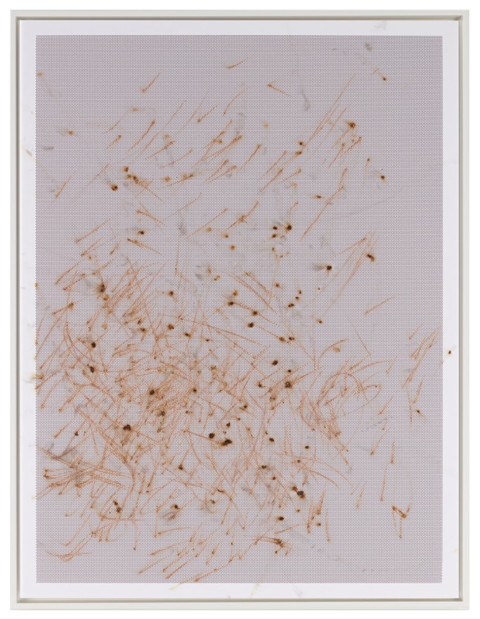 Thomas Wachholz Ohne Titel (Reibflache), 2016 Red phosphorous, binder on paper 26.77 x 19.7 in 68 x 50 cm (TW16.061)