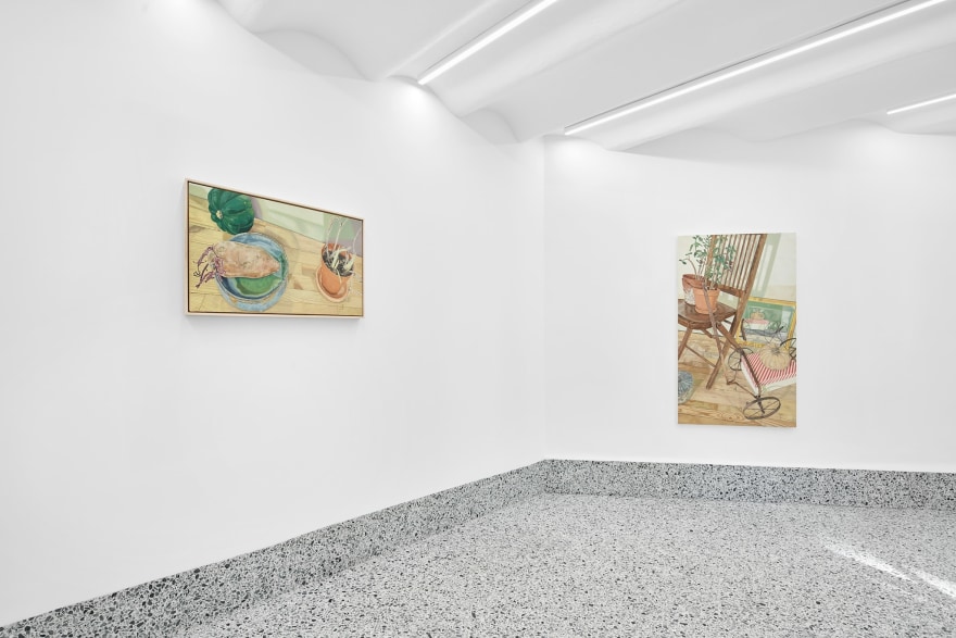 Installation view of Michael Cline, Above and Below, (September 3 - October 1, 2022). Nino Mier Gallery Brussels, Annex.